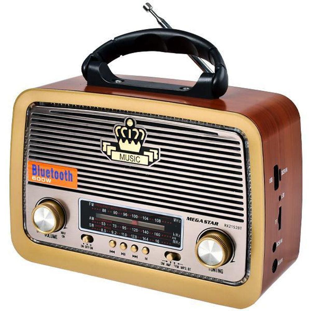 Radio Portatil Megastar Rx2152Bt Am/Fm/Sw 600 Watts P.M.P.O