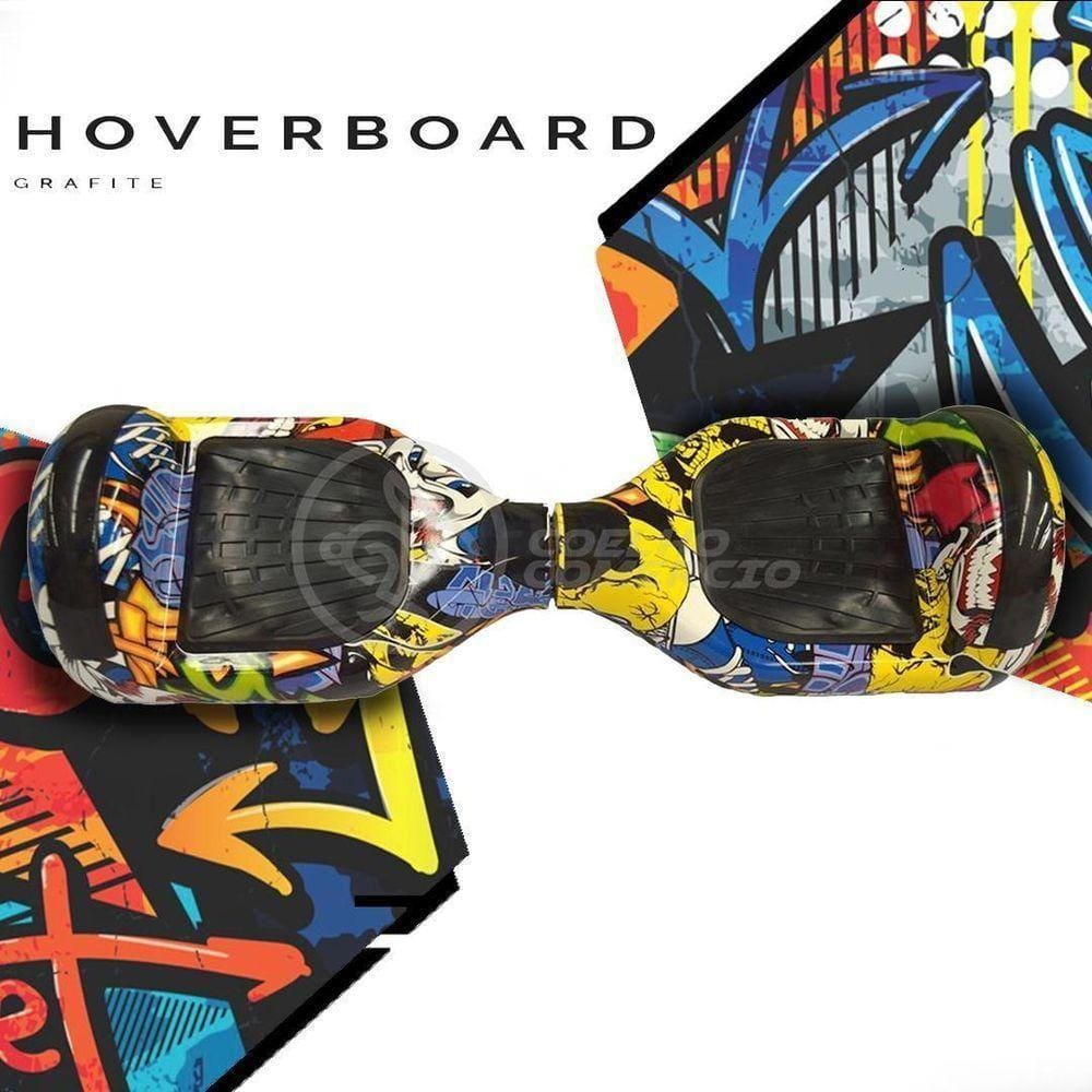 Hoverboard Infantil Skate Elétrico Arte Urbana Led Grafite