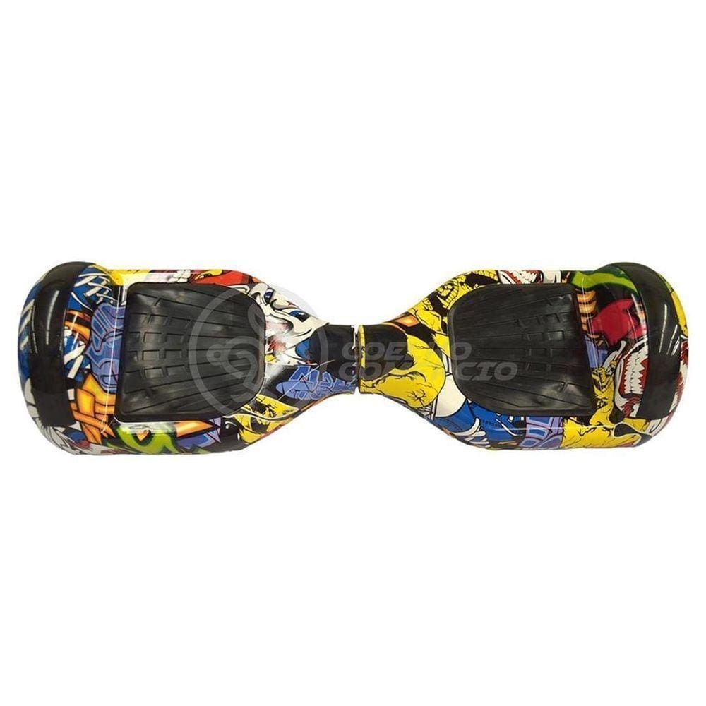 Hoverboard Infantil Skate Elétrico Arte Urbana Led Grafite