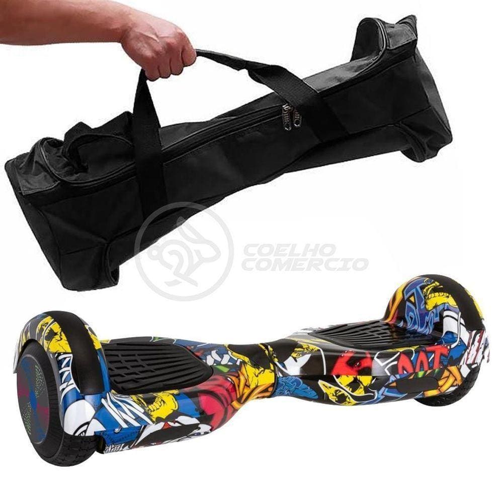 Hoverboard Infantil Skate Elétrico Arte Urbana Led Grafite
