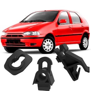Kit Grampos Presilhas Para Haste Vareta Do Capô Palio G1 96 97 98 99 2000 Young 2001 2002