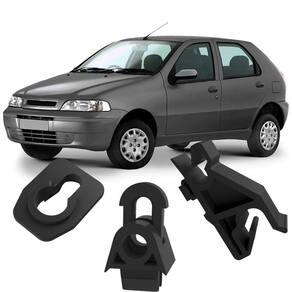 Kit Grampos Presilhas Para Haste Vareta Do Capô Palio G2 2001 2002 2003 2004 2005 2006 2007