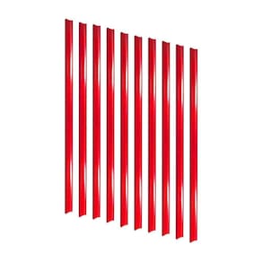 Kit - 10 Porta Etiqueta Simples 90cm Vermelho Com Acrílico New Plus/plus - Sa Gôndolas