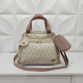 Bolsa Maternidade Marfim Rose - Coutre Bolsas