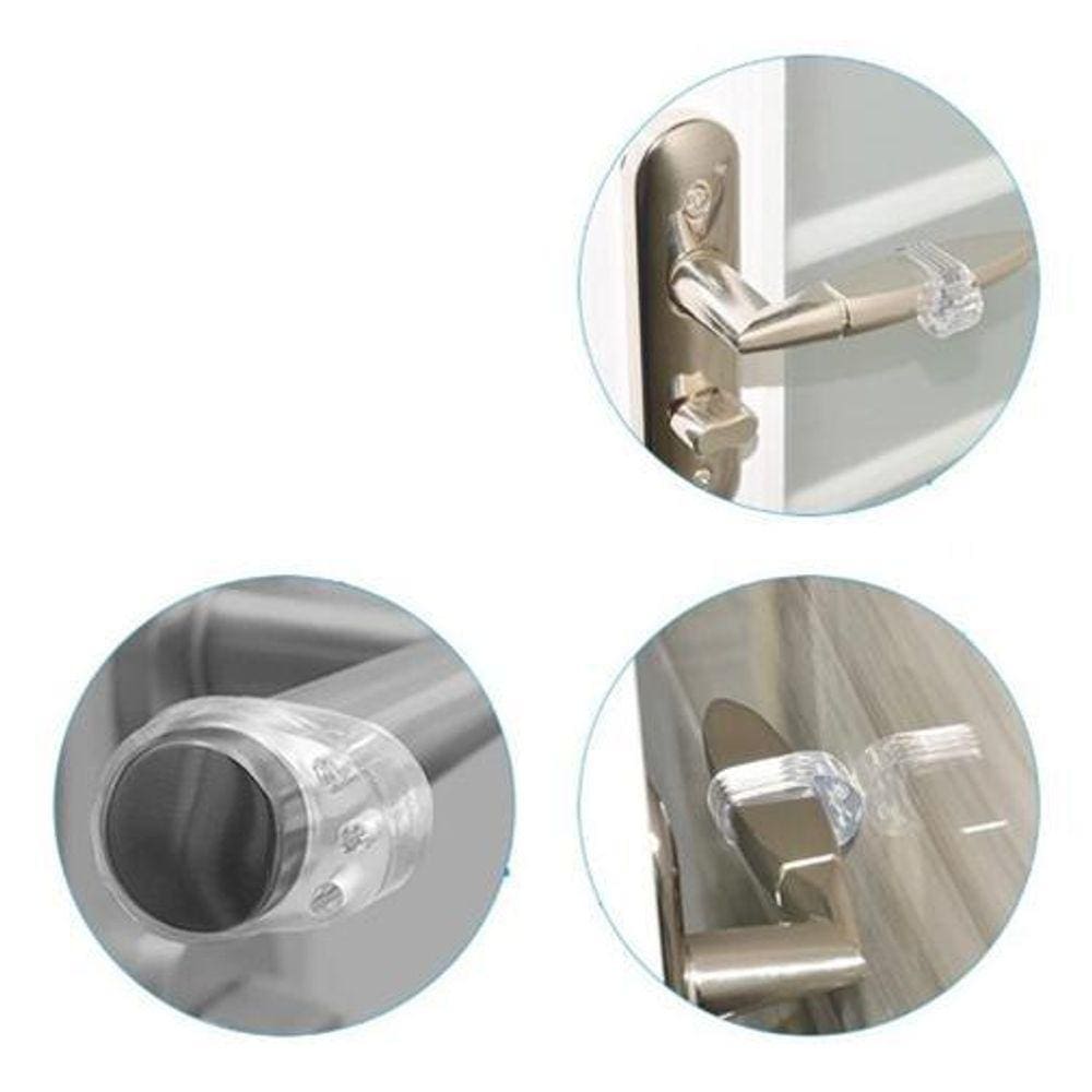 Kit 4 Protetor Para Maçaneta De Porta Proteção Impacto Pared