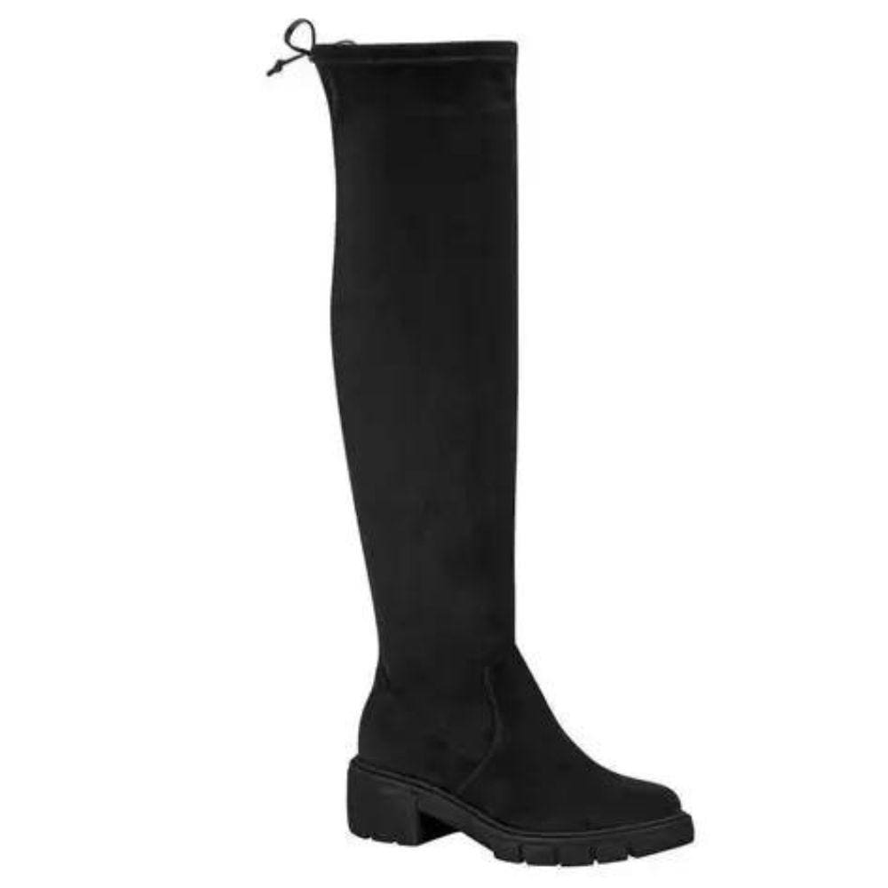 Bota Over Com Sola Grossa Tratorada Moda Chic Cano Alto Conforto e Estilo