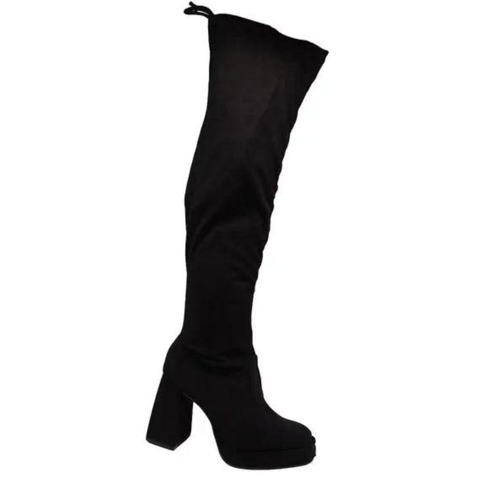 Bota Over Sola Grossa Salto Alto Moda Chic Super Estilosa e Confortável