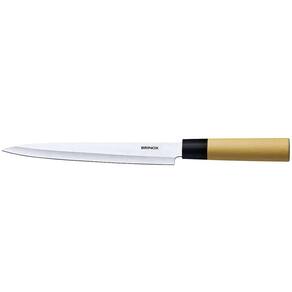 Faca para Sushi e Sashimi 8" Brinox com Lâmina em Aço Inox e Cabo de Polipropileno