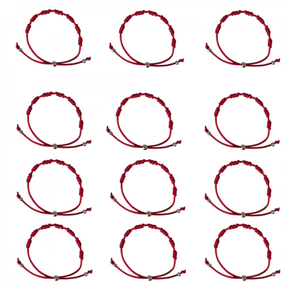 Pulseira Vermelha Kabbalah 7 Nós 12 Unidades