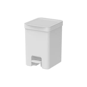 Lixeira Com Pedal 12 Litros Porta Cesto De Lixo Plástica Cozinha Banheiro Trium - LX 4100 Ou