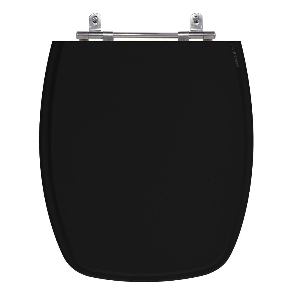 Assento Sanitário Primula Preto Tampa para Vaso Fiori de Madeira Laqueada - SB