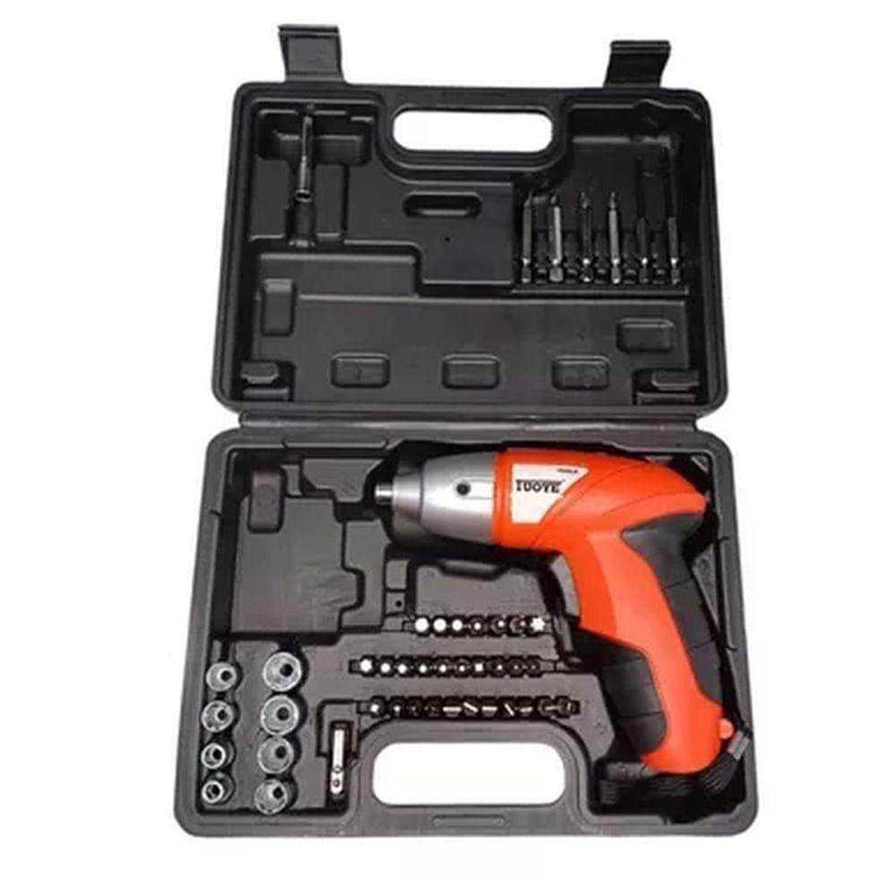 Parafusadeira Furadeira S/Fio Maleta 45PCS 4041 - Exbom