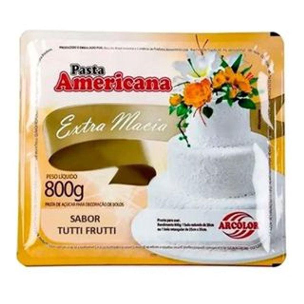 Kit 2 Pasta Americana Tutti Frutti Branca Arcolor 800gr