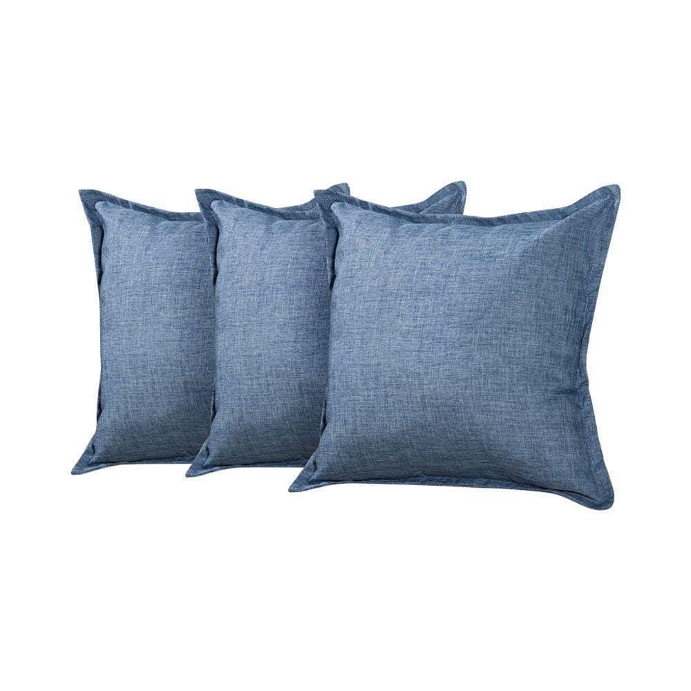 Kit 3 Almofadas Decorativas Bali Linho Azul Jeans