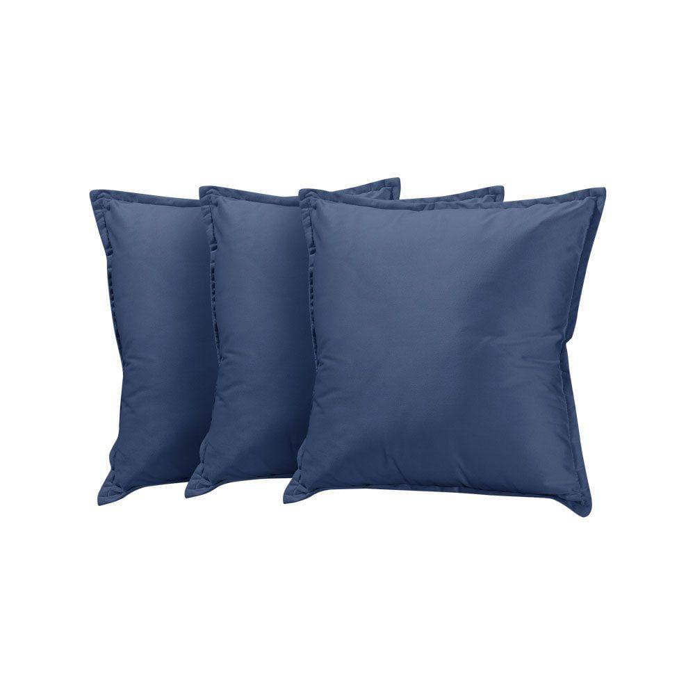 Kit 3 Almofadas Decorativas Bali Veludo Azul