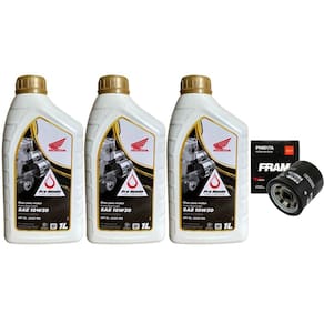 Kit 3 Lts Óleo Motor Honda 10w30 + Filtro Óleo Fram Cb 500f