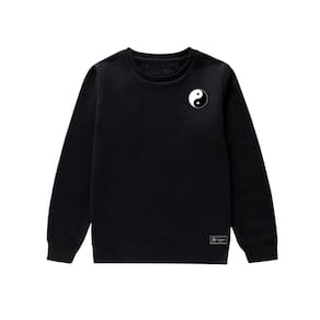 Blusão Moletom Infantil Yin Yang Personalizado sem Capuz gola Redonda