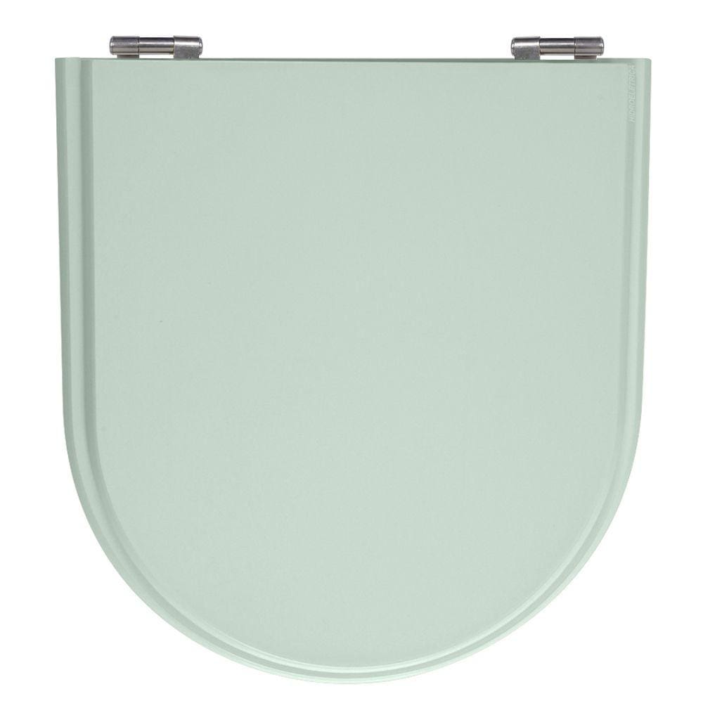 Assento Sanitário Calypso Verde Água Tampa para Vaso Incepa de Madeira Laqueada