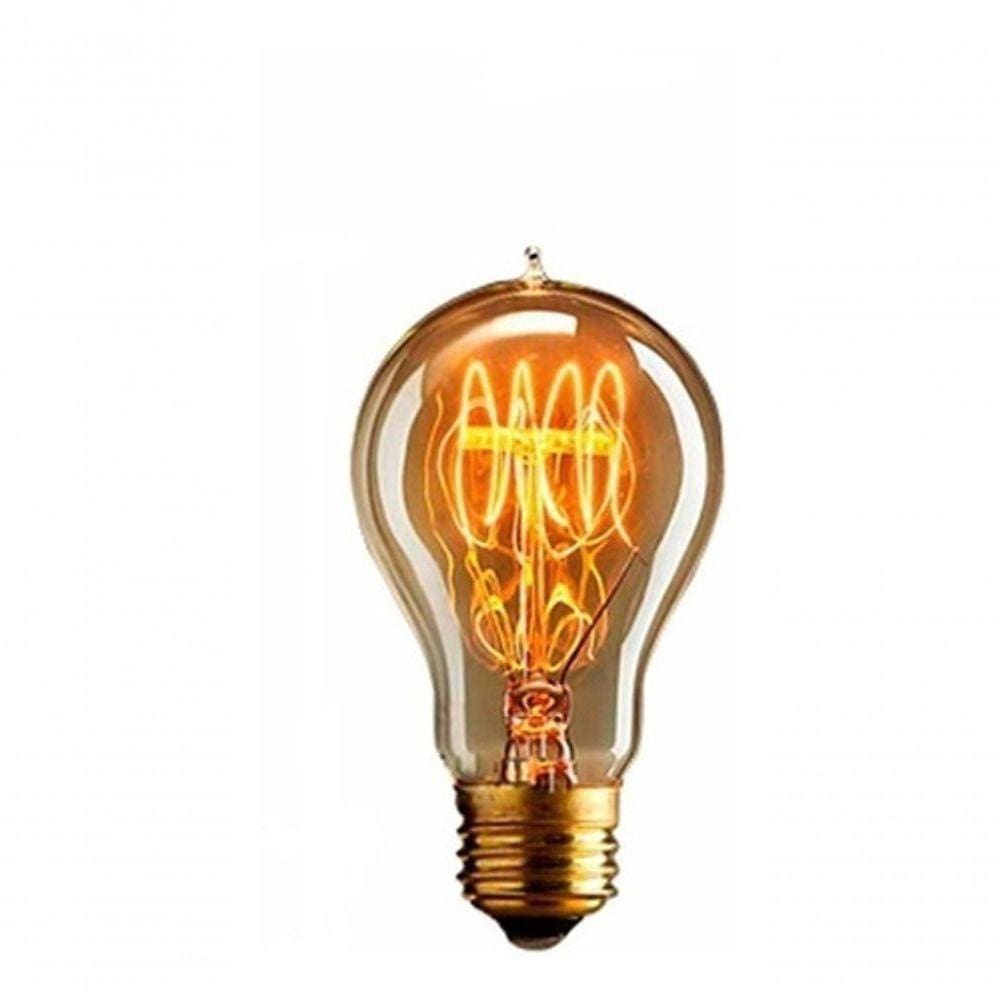 Lâmpada Retro Vintage A19 Filamento Carbono Thomas Edson 40W Voltagem 220V