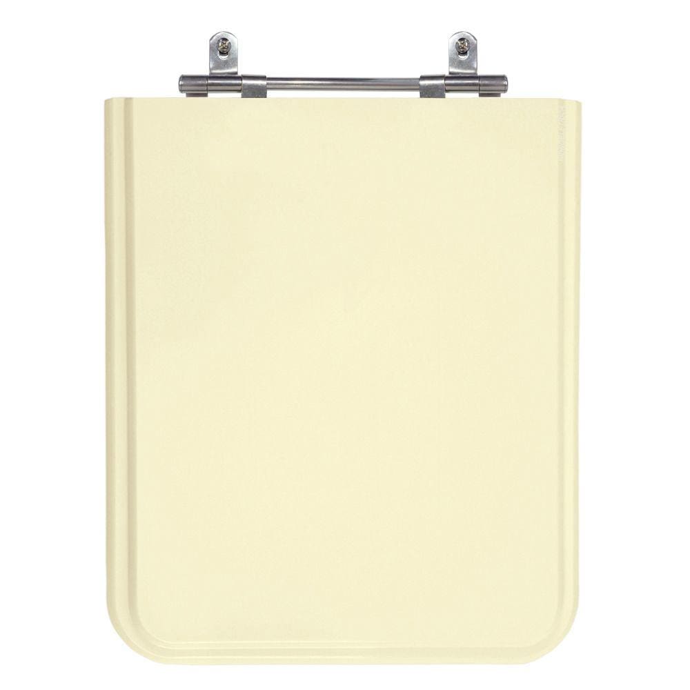 Assento Sanitário Square Bone (Bege Claro) Tampa para Vaso Incepa de Madeira Laqueada