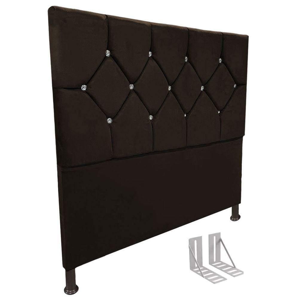 Cabeceira de Cama Box Casal Estofada Maju + Frame - Cores