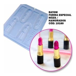 Kit 4 Formas Silicone P/ Chocolate Batom Bwb Cod. 10160