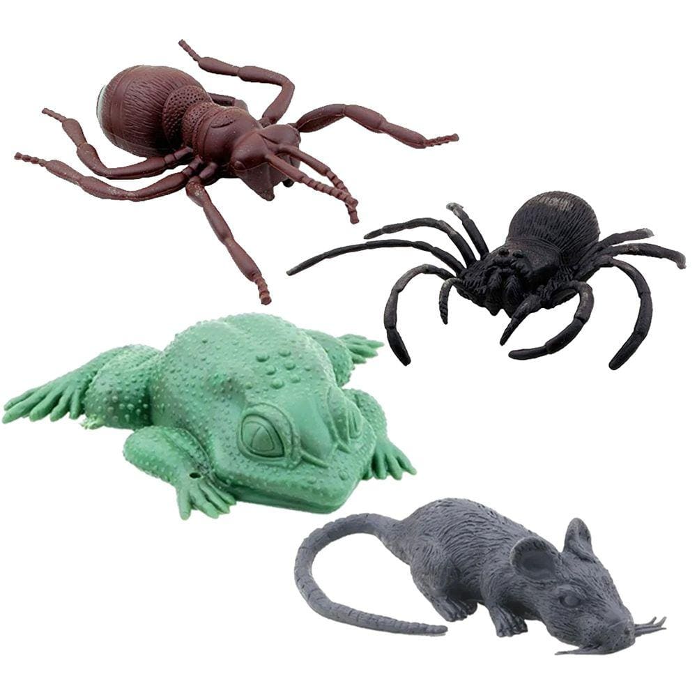 Enfeite de Halloween Bichos de Borracha - 4 Unidades