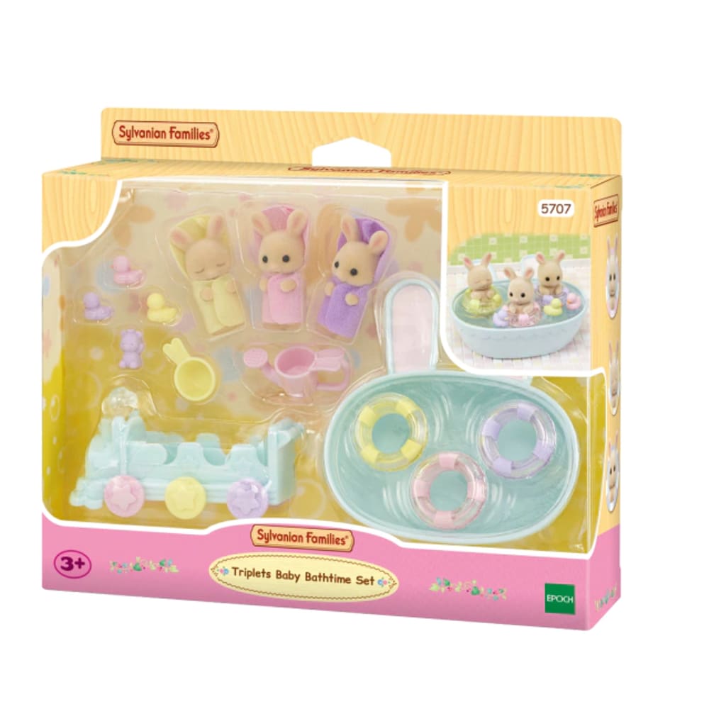 Sylvanian Families Conjunto Hora Do Banho Trigêmeos