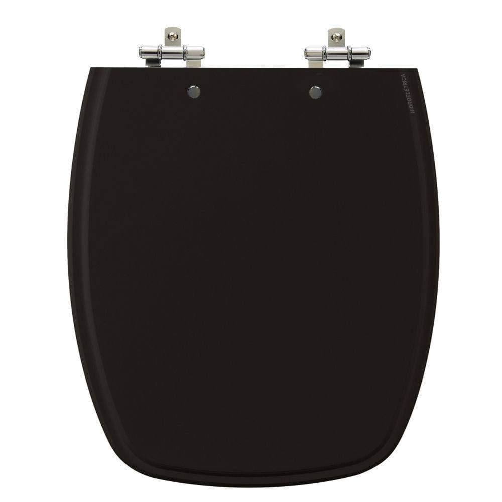 Assento Sanitário Stylus Preto Tampa para Vaso Celite em Madeira Laqueada