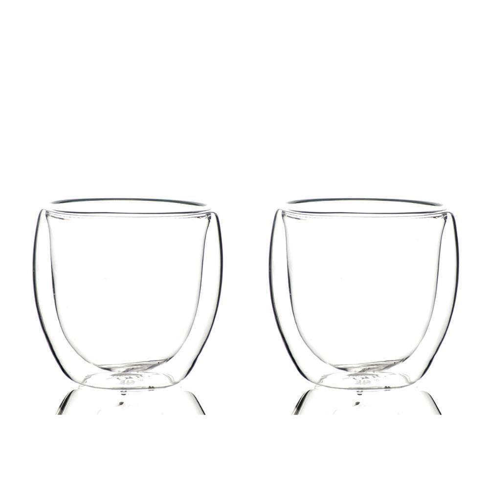 Conjunto 2 Copos De Café Parede Dupla 250ml Borossilicato