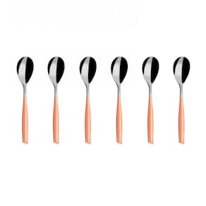 Colher Para Café 15cm Inox 6 Peças Salmão Glamour Bugatti