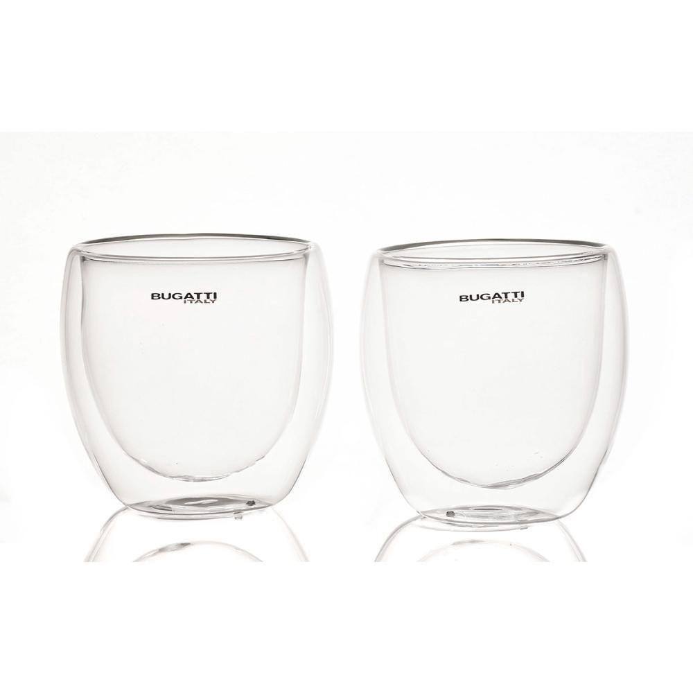 Conjunto 2 Copos De Café Chá De Parede Dupla 250ml Bugatti