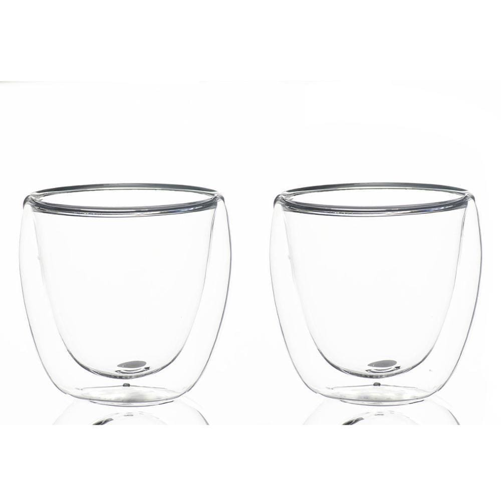 Conjunto 2 Copos De Café Chá Parede Dupla 80ml Borossilicato