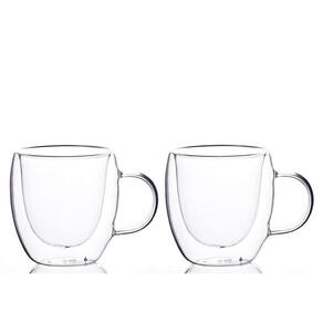 Conjunto 2 Xícaras Café Com Parede Dupla Com Alça 150ml