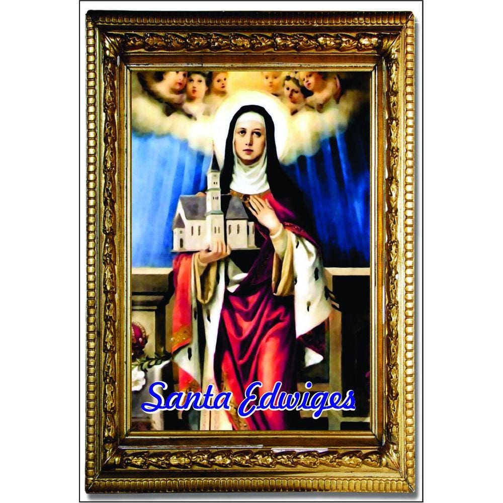 Santinho Santa Edwiges 100 Unidades com oração no verso