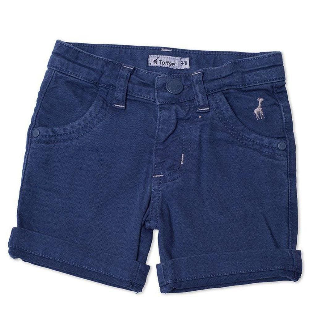 Bermuda Jeans Infantil Masculina Azul Marinho Toffee - 6 a 9 meses