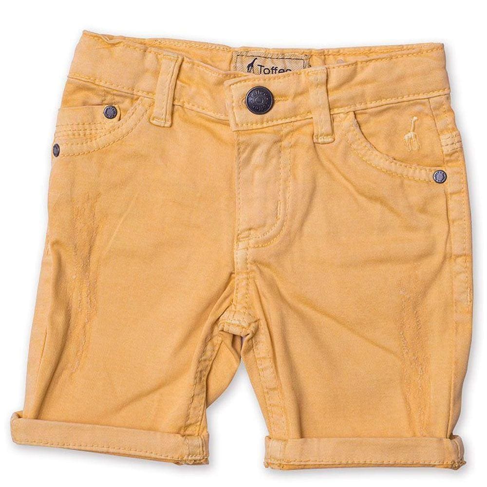 Bermuda Jeans Infantil Masculina Amarela Toffee - Nº01