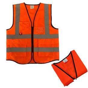 Colete Faixa Refletivo Sinalizador Segurança Trabalho EPI Blusao Fluorescente Bolsos Obra Transito Guarda