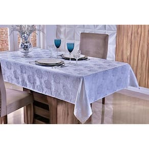 Toalha Mesa 6 Lugares Sala Jantar Jacquard Lisa 2,00M X