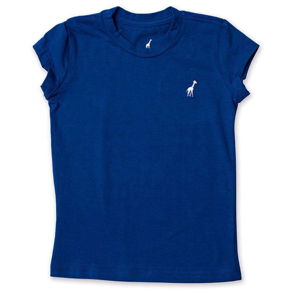 Baby Look Infantil Básica Toffee Cor Azul Royal - Nº01