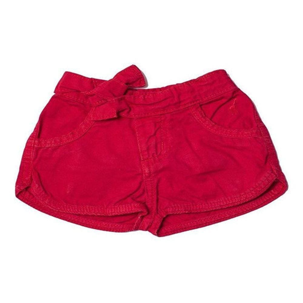 Shorts Jeans Infantil Feminino Toffee Cor Vermelho - Nº02