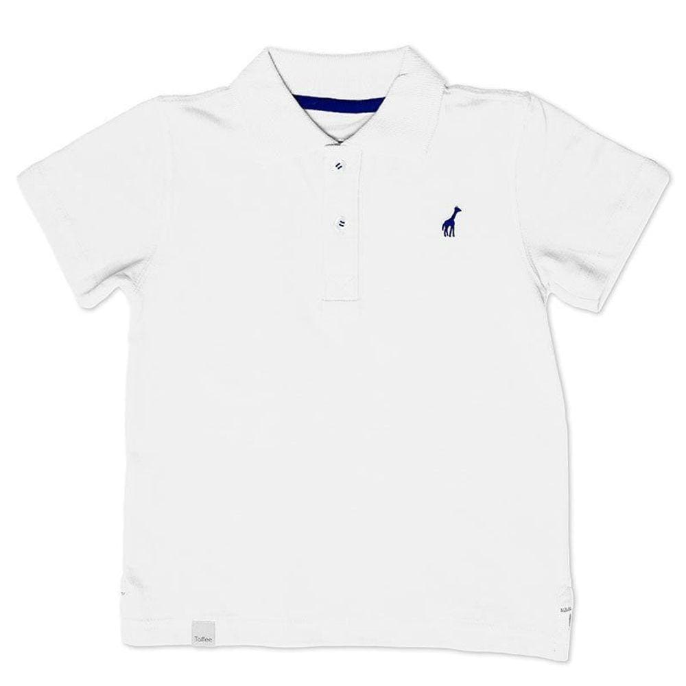 Camiseta Polo Infantil Branca Toffee Nº 1