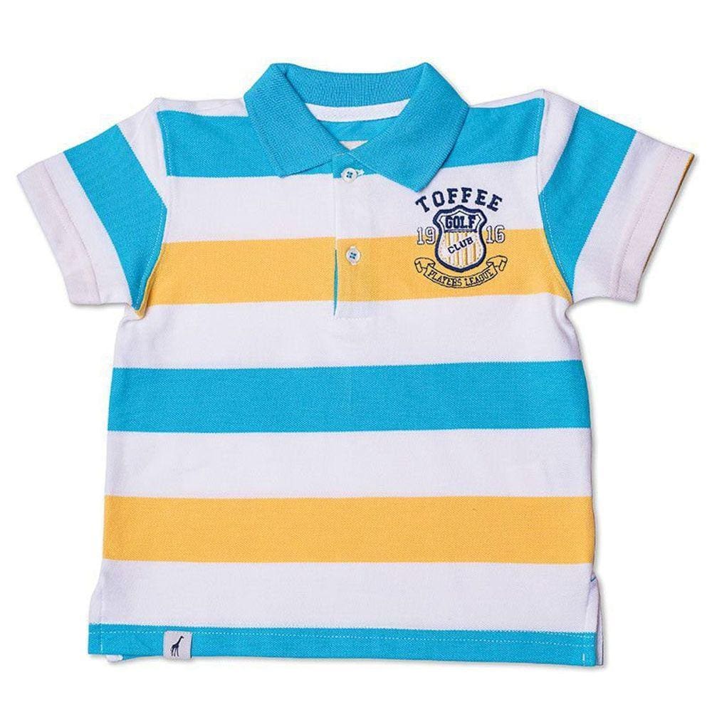 Camiseta Polo Infantil Listrada Piquet Toffee - Nº01