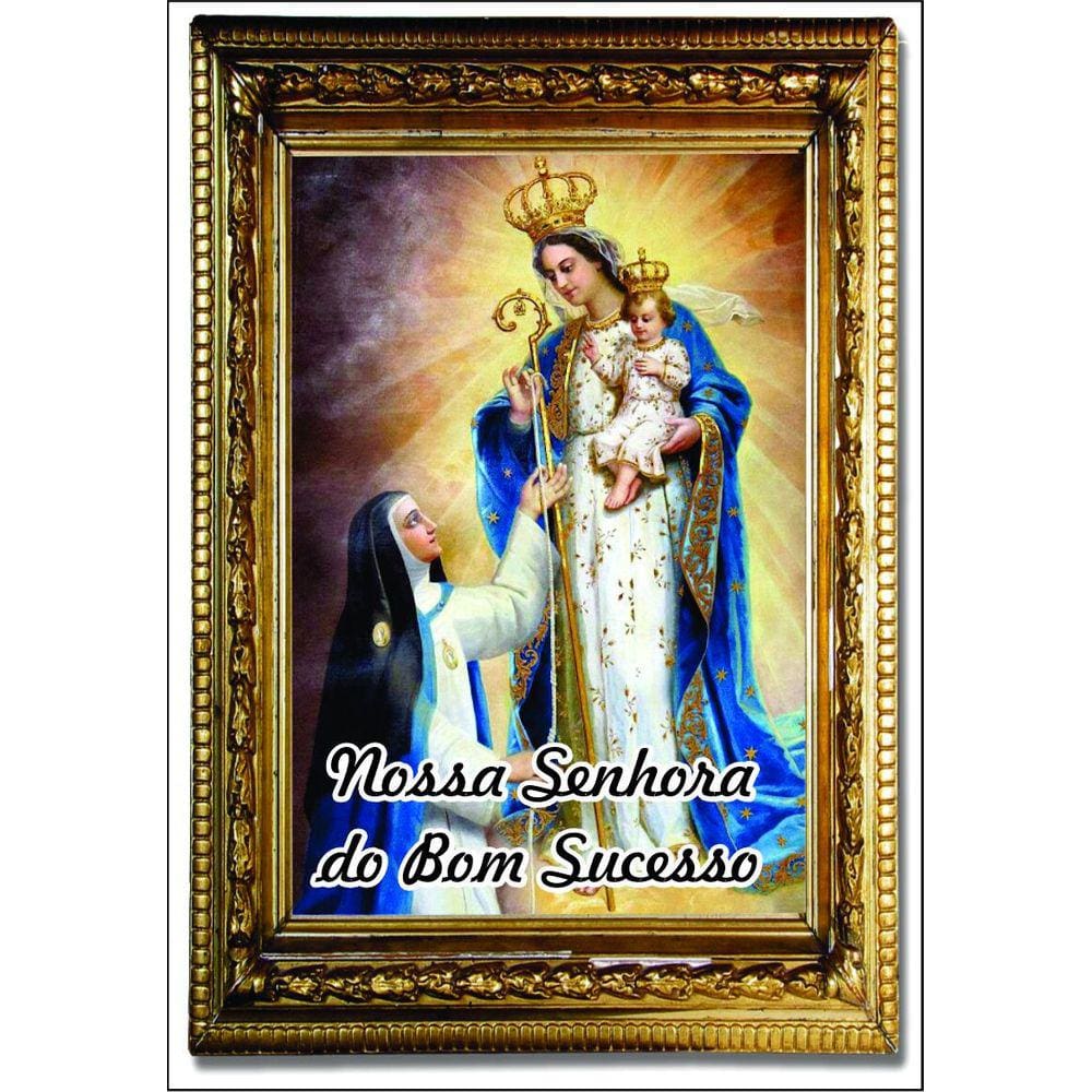 Santinho  Nossa Senhora do Bom Sucesso 500 Un oração verso