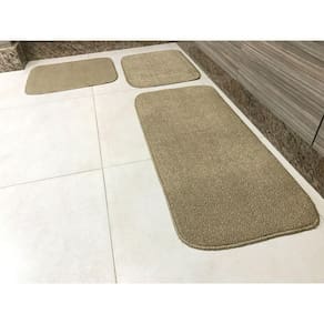 Kit Tapete de Cozinha Primavera Gold 3 Peças Bege