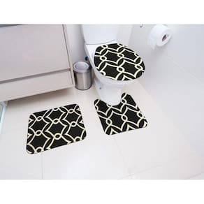 Kit Tapete de Banheiro Tecil Pop 3 Peças Arabic