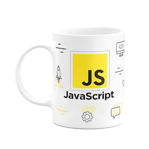 Caneca Dev - New Mug JavaScript JS - branca