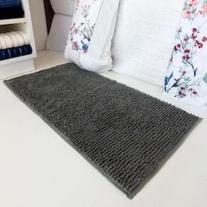 Tapete Microfibra Popcorn 40x60cm Antiderrapante Appel Cinza