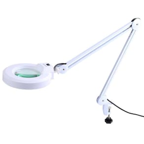 Lupa Luminária Led Estetica Articulavel Vidro Optico Giratório