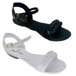 Kit 2 Pares Sandália Rasteira Estilo Pleno Cc320 Trança
